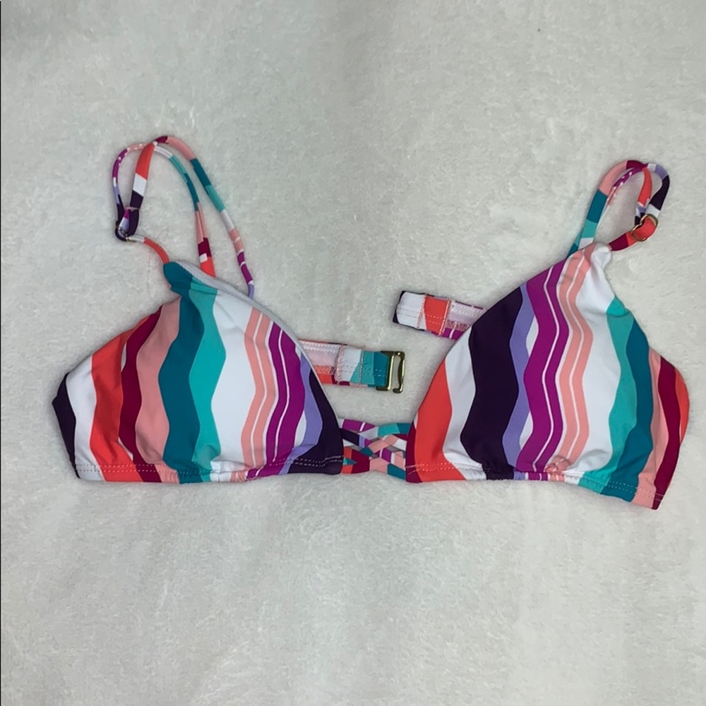 Multi Color Bikini Top top Size: L
